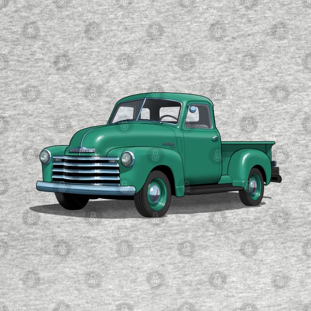 green 1949 chevrolet pick up truck by candcretro